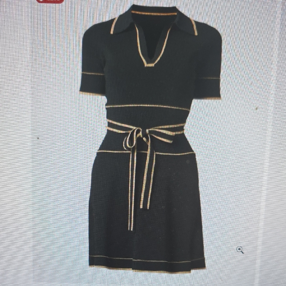 Shoshanna Black Dress with Tan Trim Size Small - From NIEMANN MARCUS
